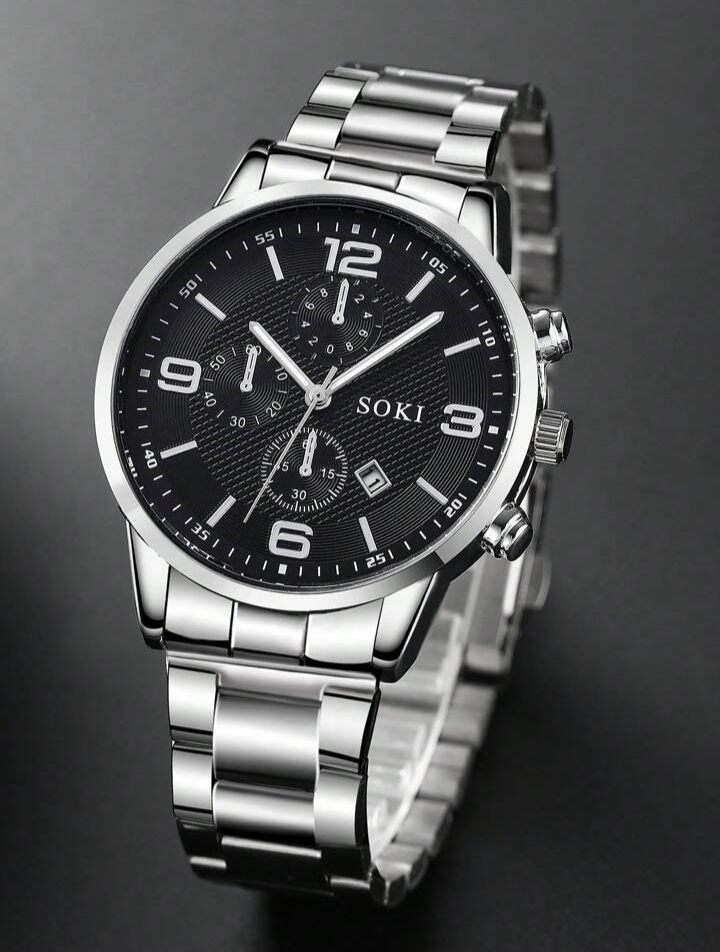 SOKI Calendar Dial Quartz Watch