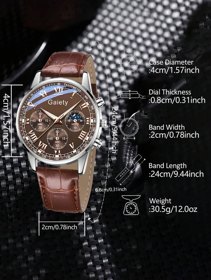 GAIETY Classic Roman Numeral Watch - Stylish Solid Color Quartz Timepiece With Durable PU Leather Band