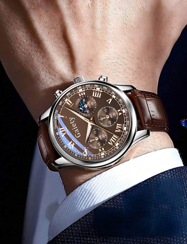 GAIETY Classic Roman Numeral Watch - Stylish Solid Color Quartz Timepiece With Durable PU Leather Band