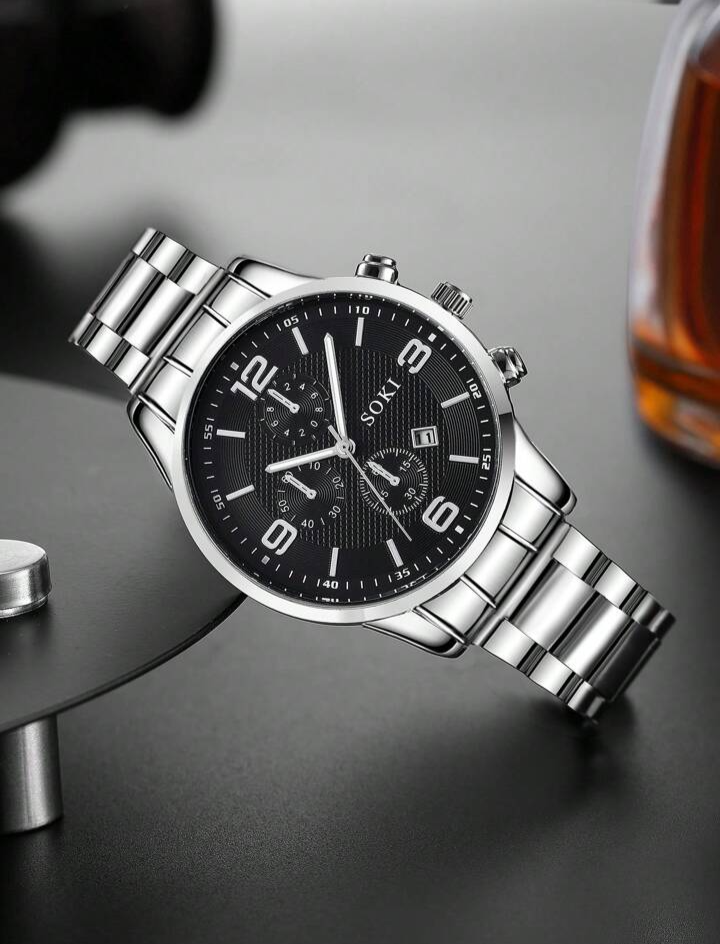 SOKI Calendar Dial Quartz Watch